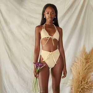 Montce Canary stripe swim set
